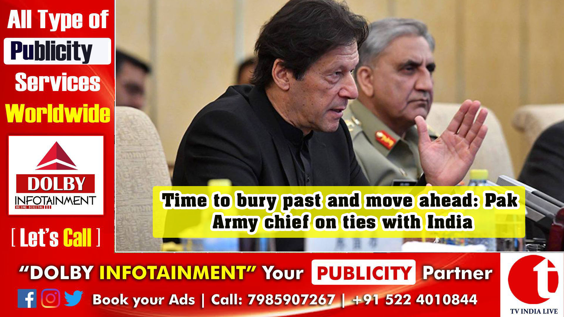 Time to bury past and move ahead: Pak Army chief on ties with India