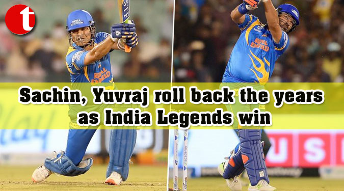 Sachin, Yuvraj roll back the years as India Legends win