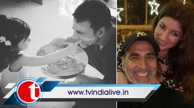 Twinkle shares Akshay Kumar's photo with daughter, says 'he is her wall'