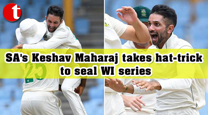 SA's Keshav Maharaj takes hat-trick to seal WI series