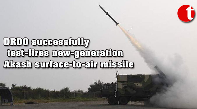 DRDO successfully test-fires new-generation Akash surface-to-air missile