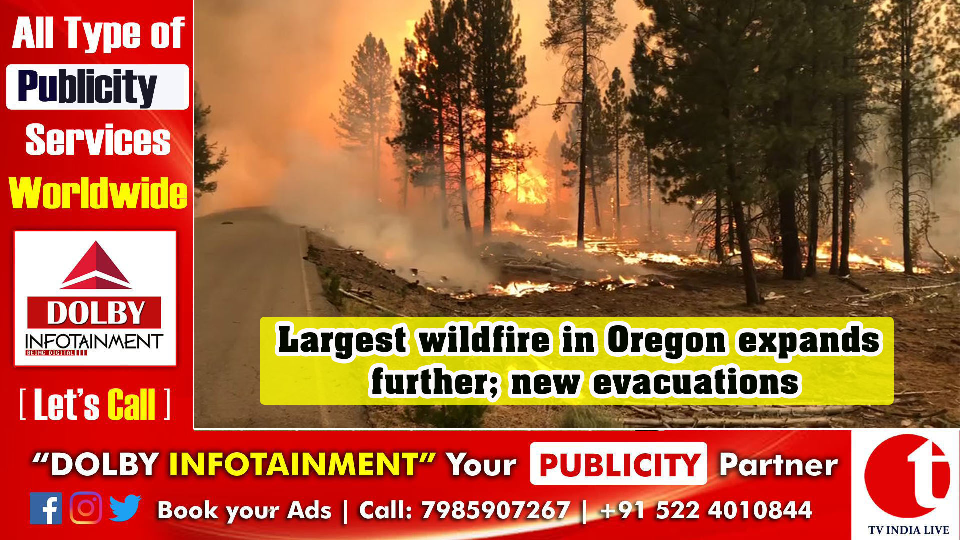 Largest wildfire in Oregon expands further; new evacuations