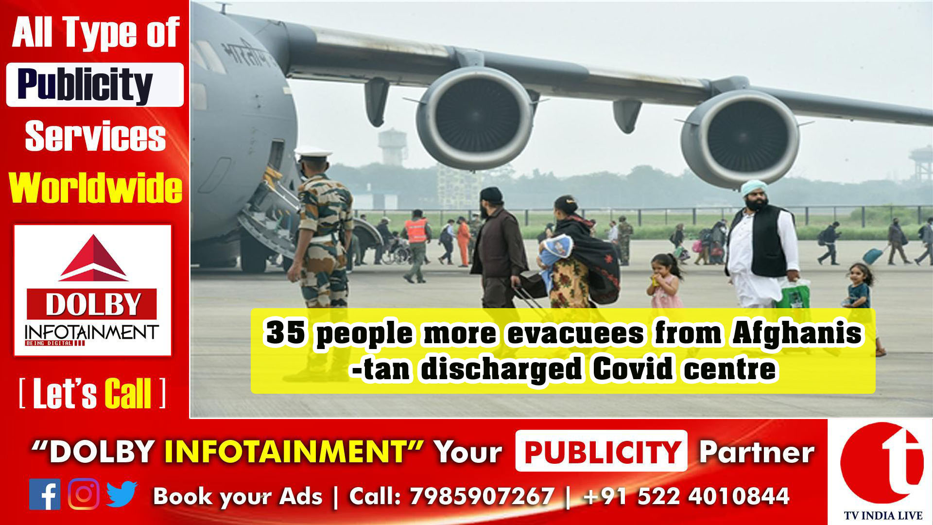 35 people more evacuees from Afghanistan discharged Covid centre