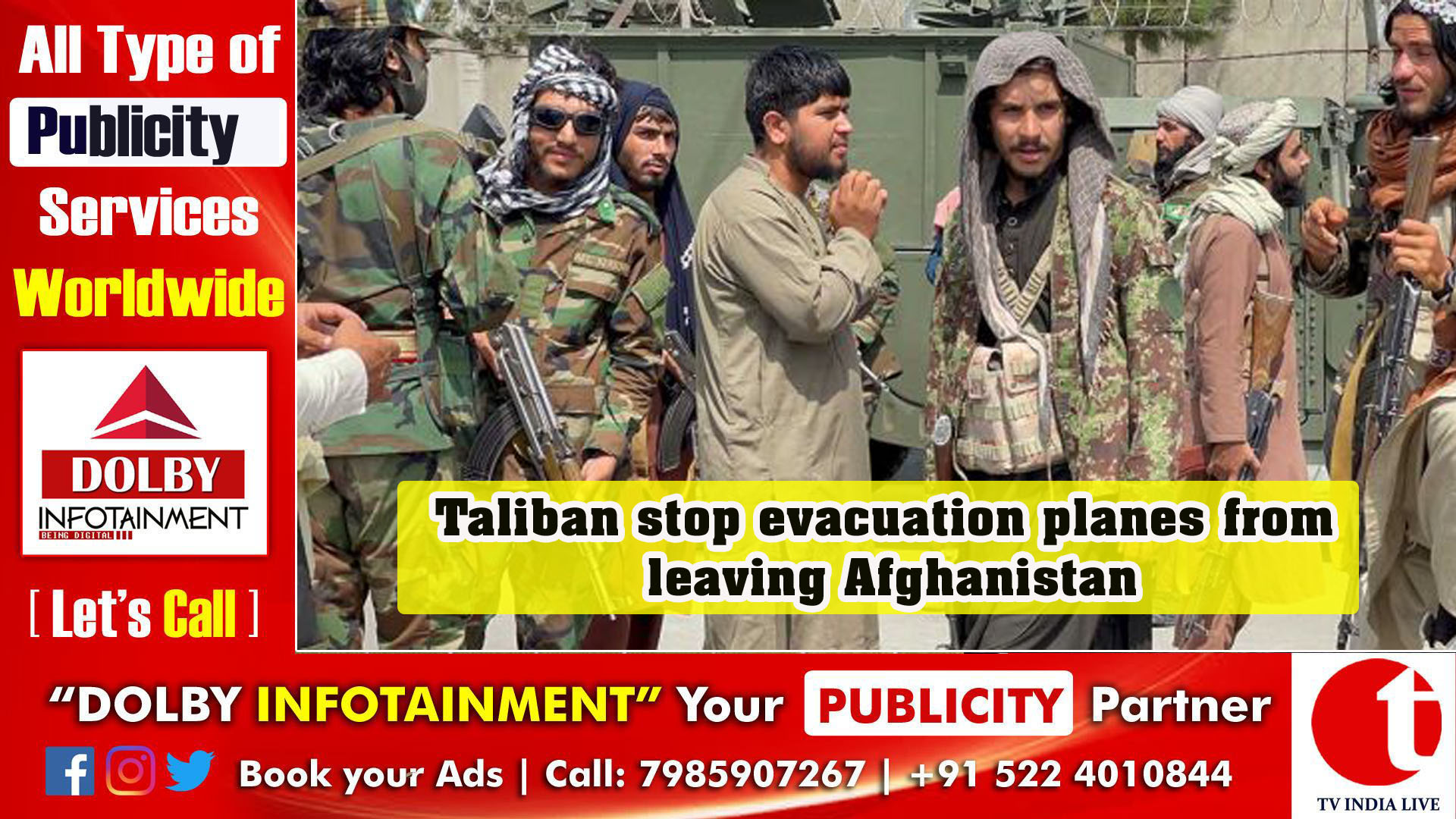 Taliban stop evacuation planes from leaving Afghanistan