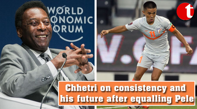 Chhetri on consistency and his future after equalling Pele