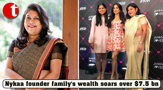 Nykaa founder family's wealth soars over $7.5 bn