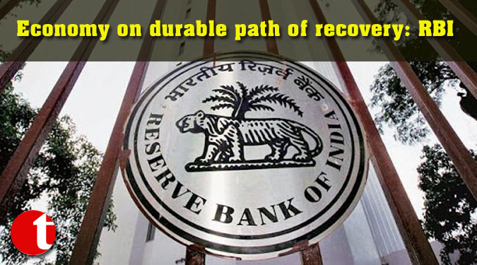 Economy on durable path of recovery: RBI