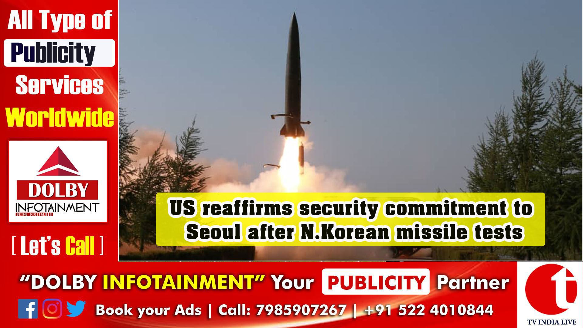 US reaffirms security commitment to Seoul after N.Korean missile tests