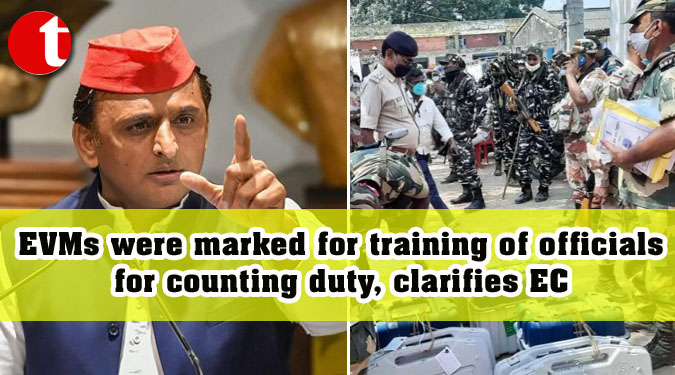EVMs were marked for training of officials for counting duty, clarifies EC