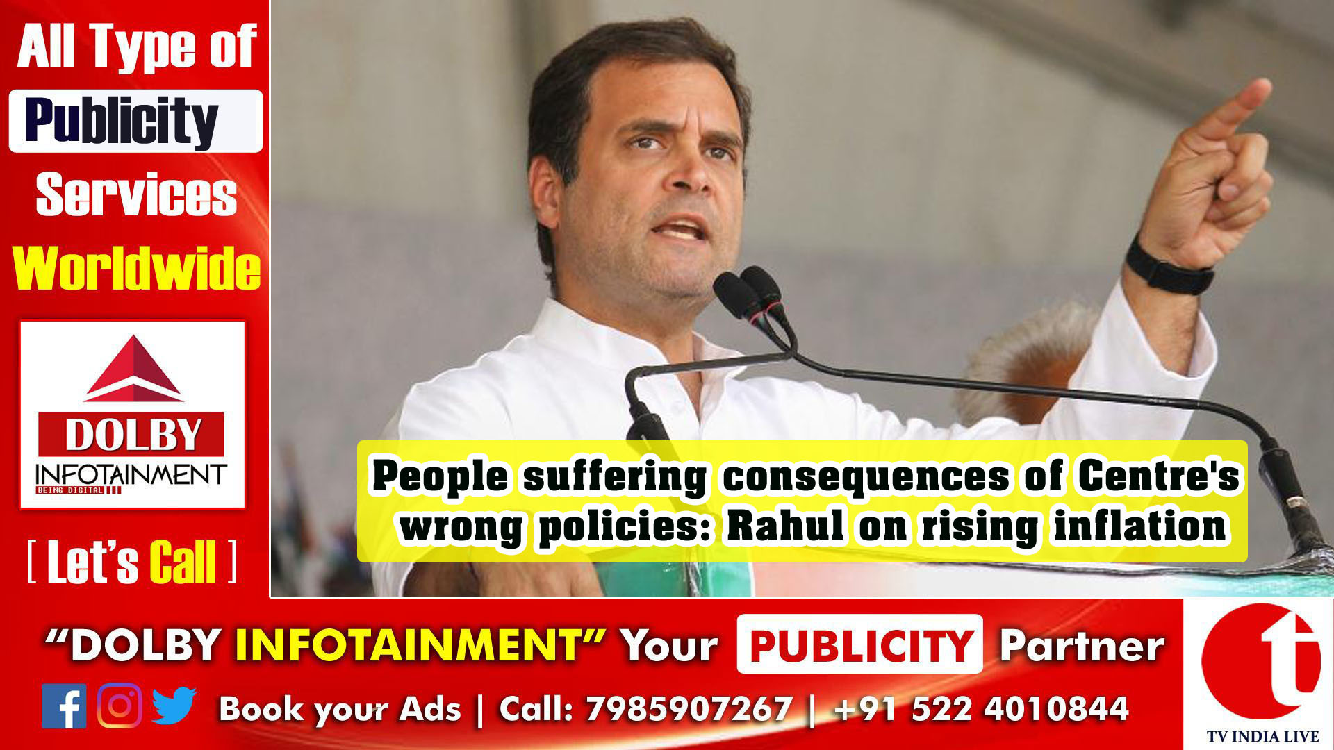People suffering consequences of Centre's wrong policies: Rahul on rising inflation
