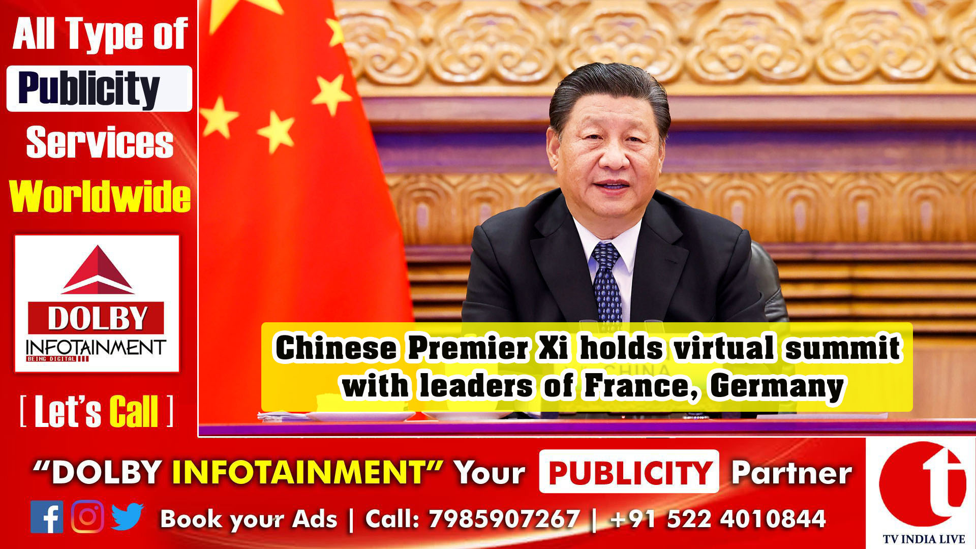 Chinese Premier Xi holds virtual summit with leaders of France, Germany