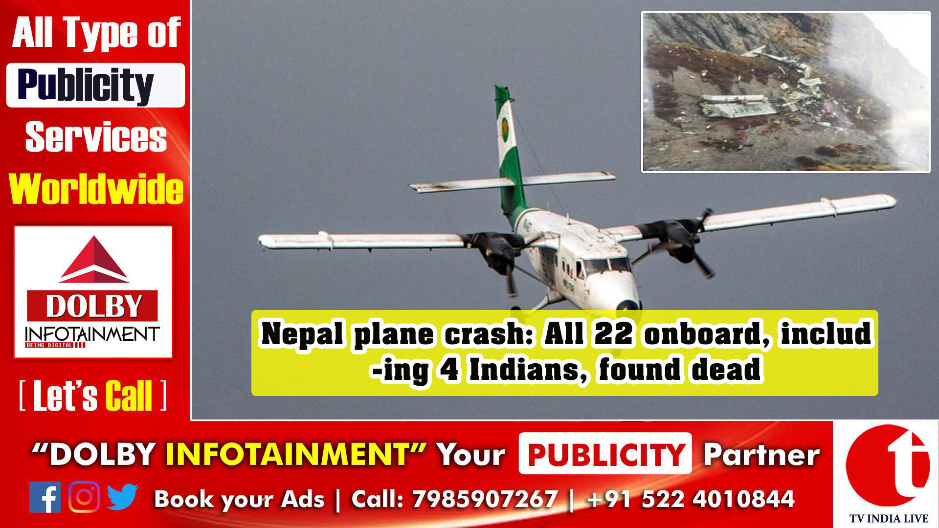 Nepal plane crash: All 22 onboard, including 4 Indians, found dead