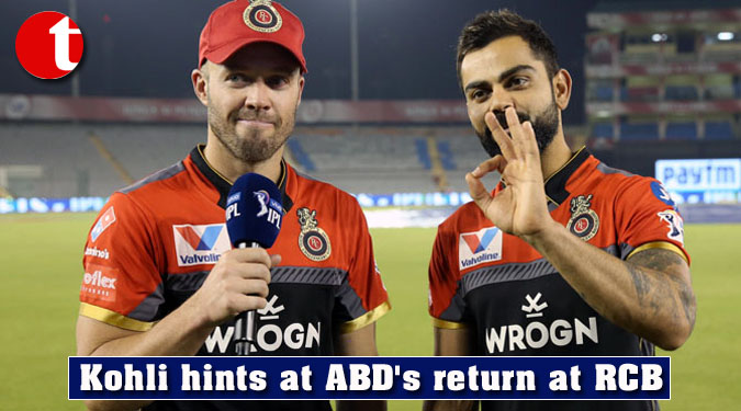 Kohli hints at ABD's return at RCB