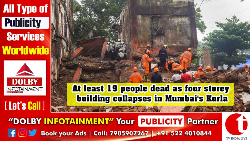 At least 19 people dead as four storey building collapses in Mumbai’s Kurla
