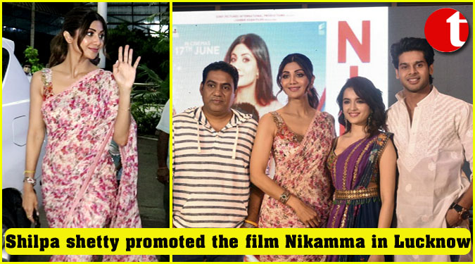 Shilpa shetty promoted the film Nikamma in Lucknow