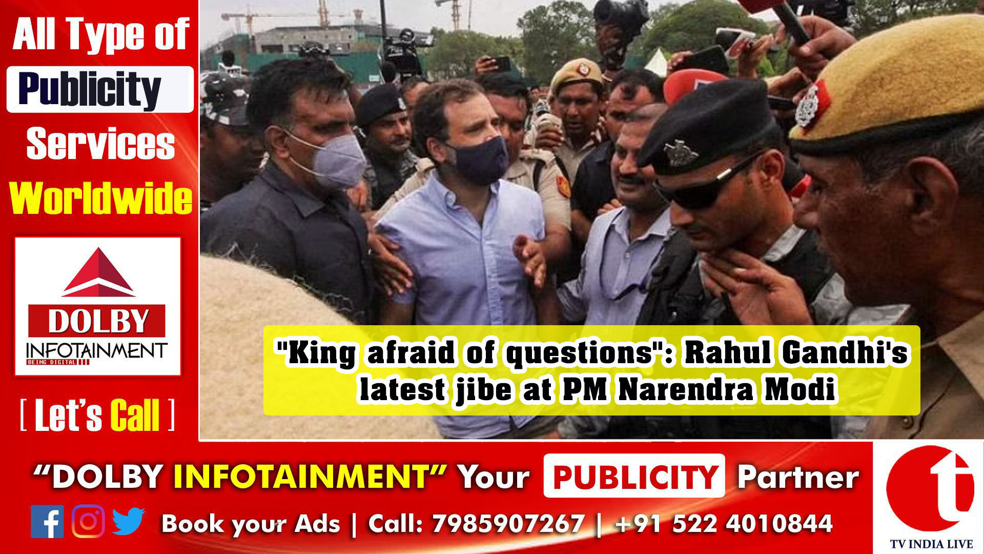 "King afraid of questions": Rahul Gandhi's latest jibe at PM Narendra Modi