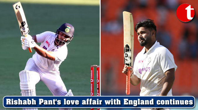 Rishabh Pant's love affair with England continues