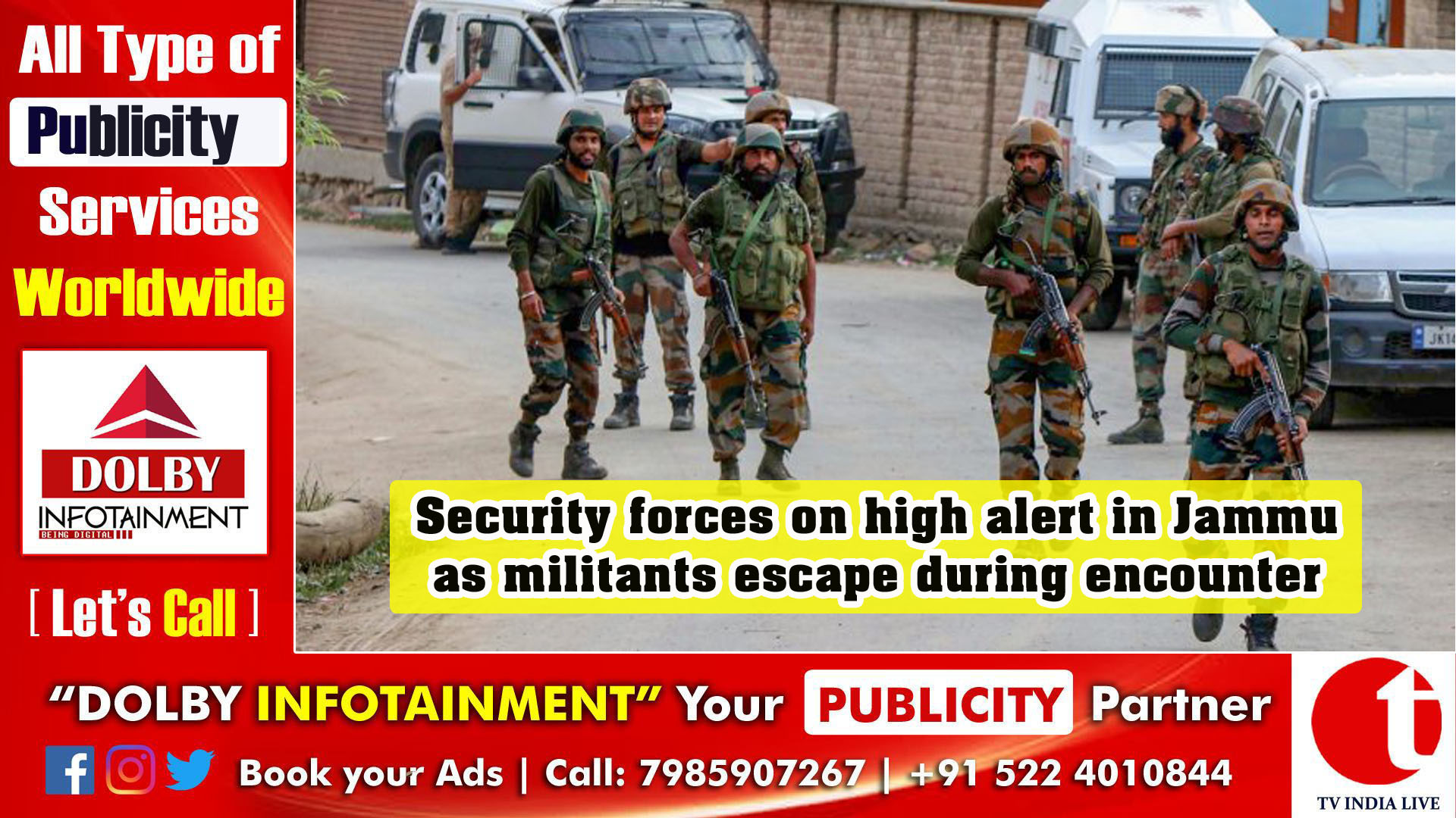 Security forces on high alert in Jammu as militants escape during encounter