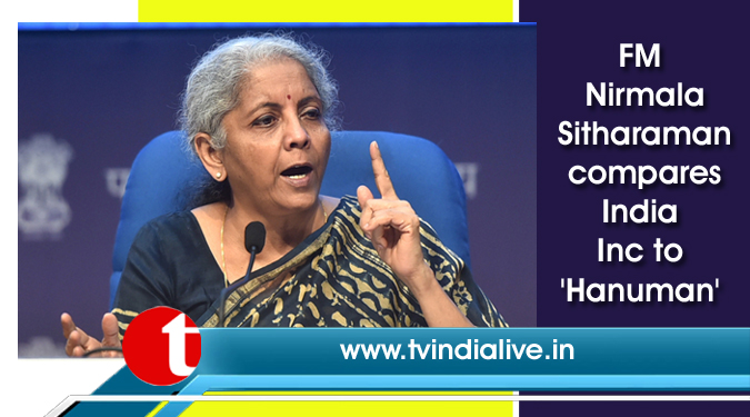 FM Nirmala Sitharaman compares India Inc to 'Hanuman'