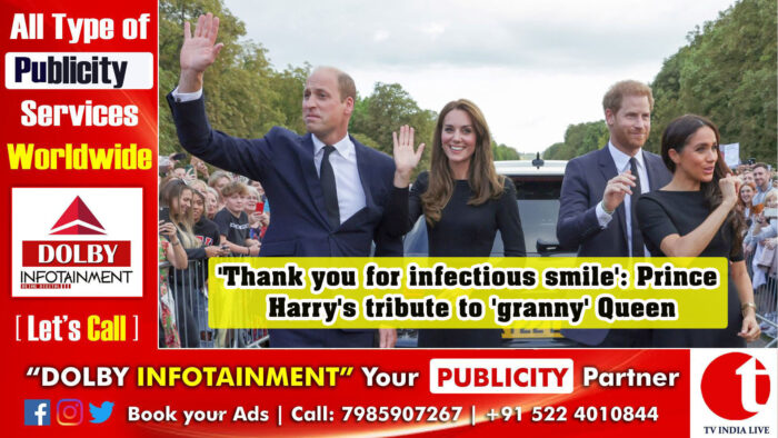 ‘Thank you for infectious smile’: Prince Harry’s tribute to ‘granny’ Queen