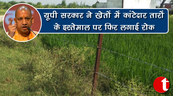 यूपी सरकार ने खेतों में कांटेदार तारों के इस्तेमाल पर फिर लगाई रोक