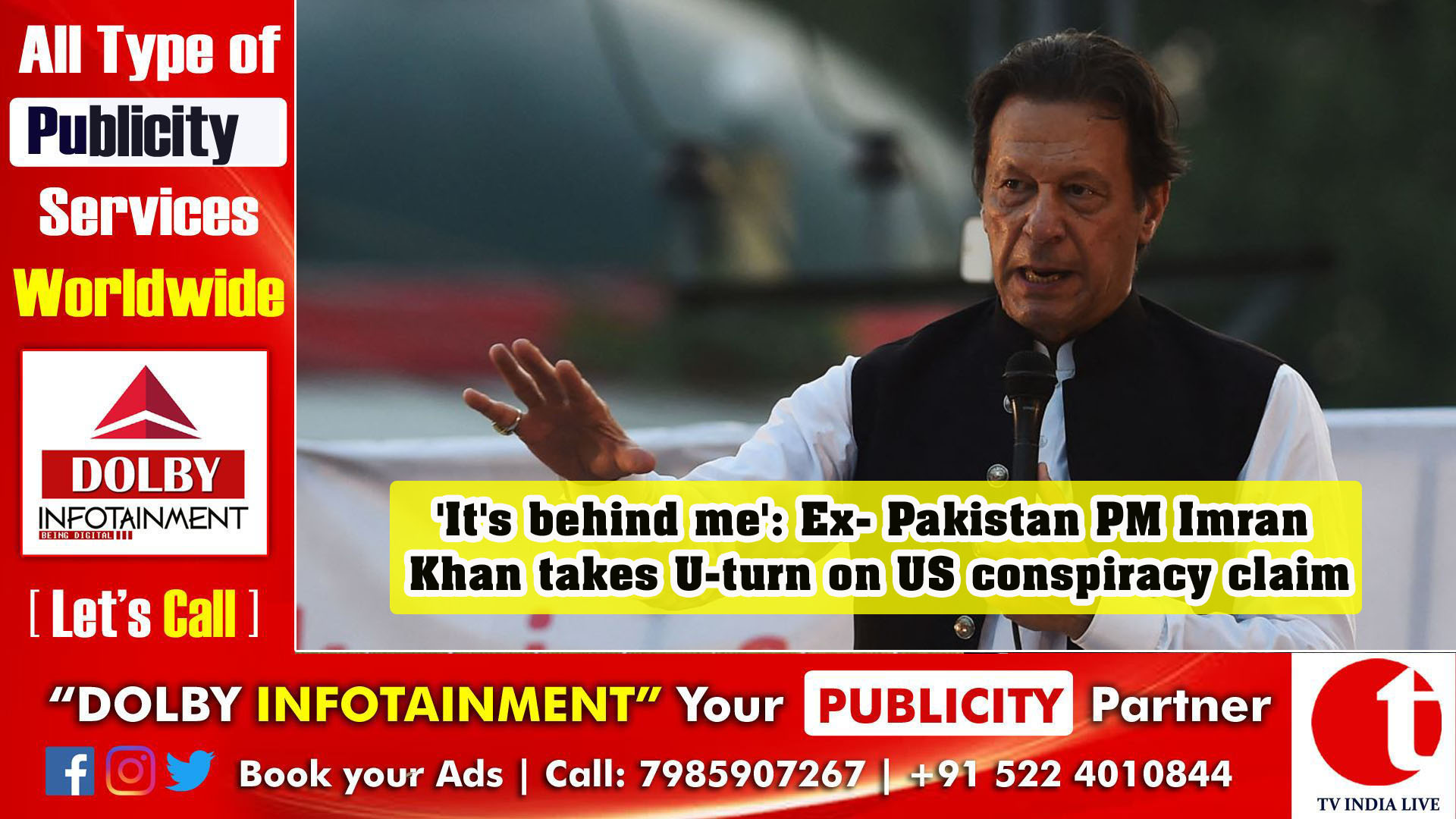'It's behind me': Ex- Pakistan PM Imran Khan takes U-turn on US conspiracy claim