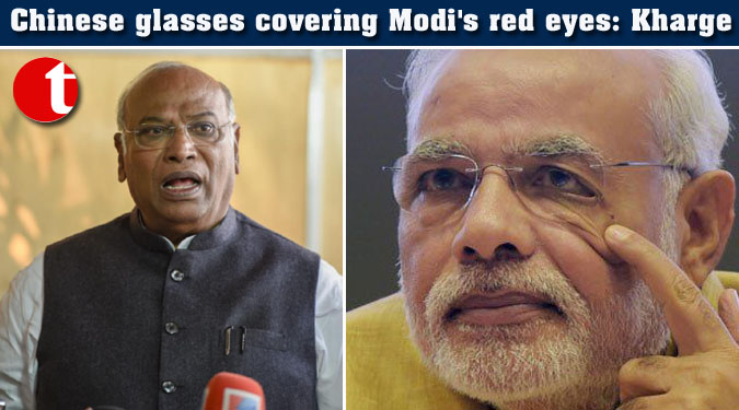 Chinese glasses covering Modi's red eyes: Kharge