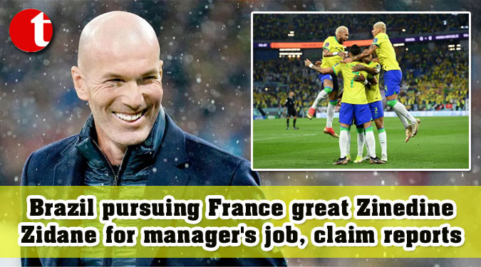 Brazil pursuing France great Zinedine Zidane for manager's job, claim reports
