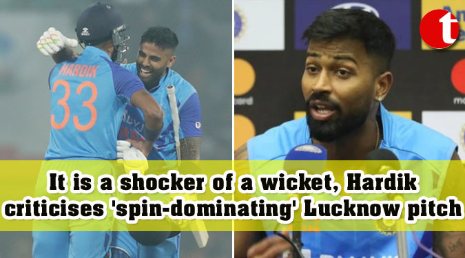 It is a shocker of a wicket, Hardik criticises 'spin-dominating' Lucknow pitch