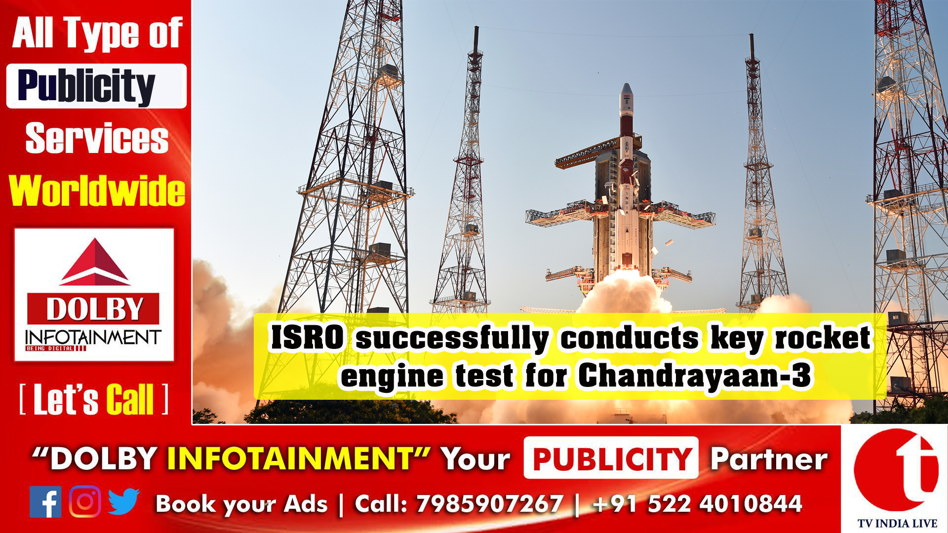 ISRO successfully conducts key rocket engine test for Chandrayaan-3