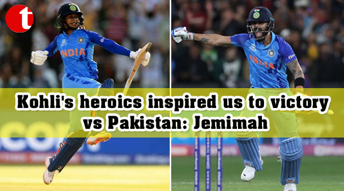 Kohli's heroics inspired us to victory vs Pakistan: Jemimah