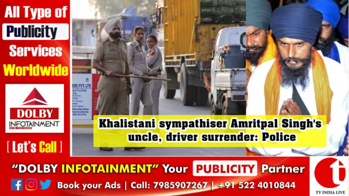 Khalistani sympathiser Amritpal Singh’s uncle, driver surrender: Police