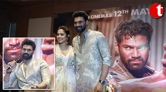 Sreenivas Bellamkonda & Nushrratt Bharuccha arrive in Lucknow for the promotions of the upcoming action-packed film ‘Chatrapathi’