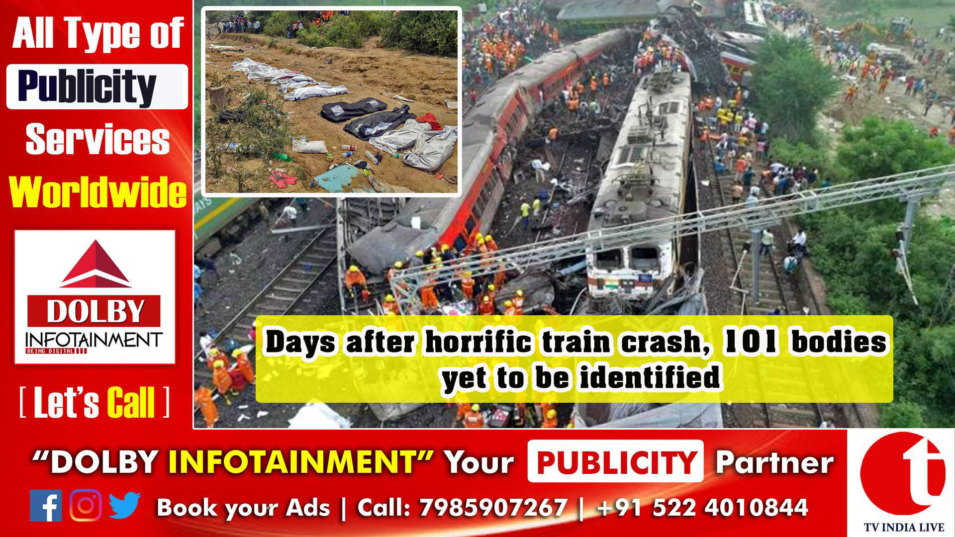 Days after horrific train crash, 101 bodies yet to be identified