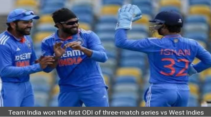 IND beat WI by 5 wickets as Rohit finishes the job from No.7